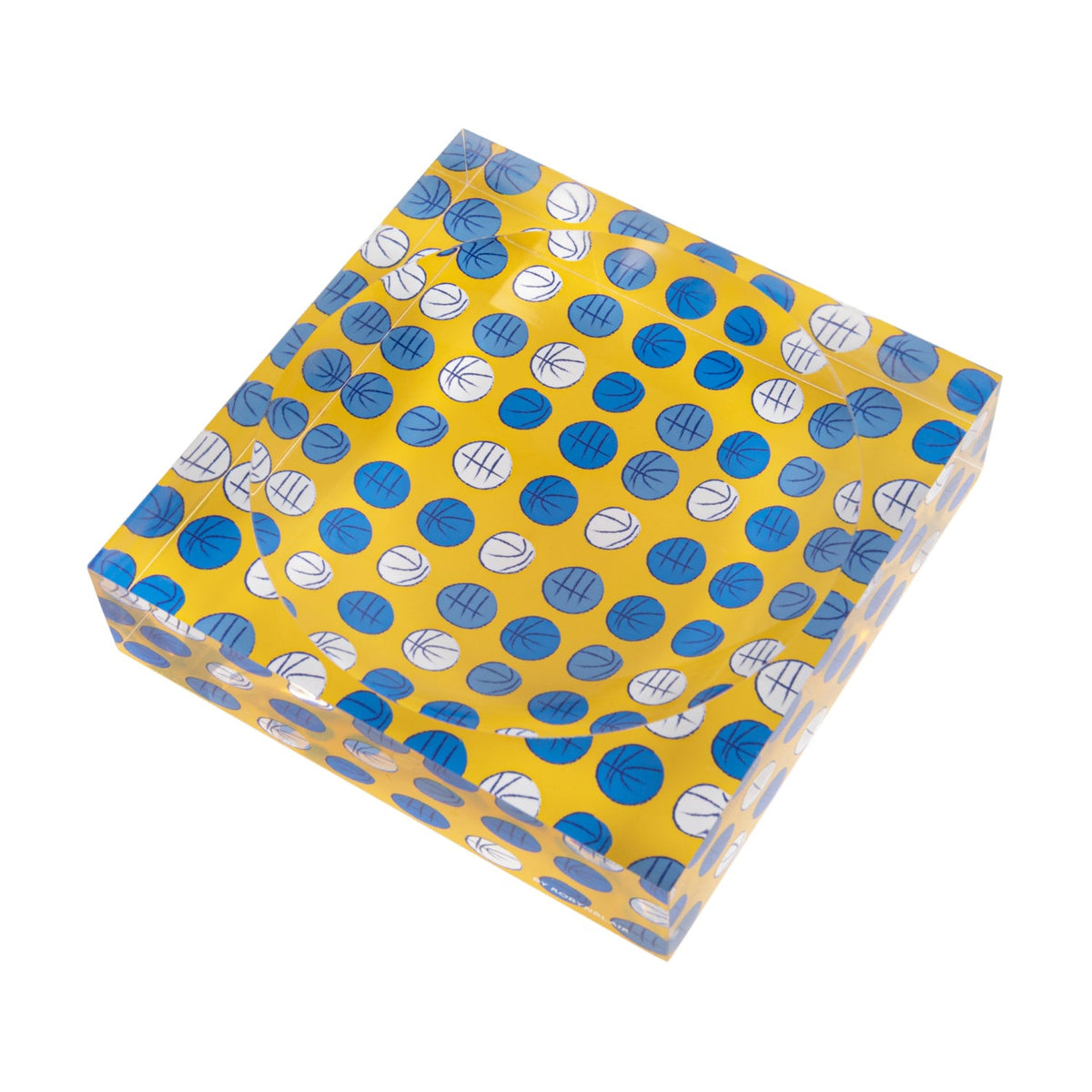 Lucky Hoops candy dish in Cobalt Yellow by BY ROBYNBLAIR