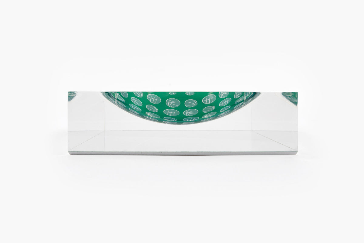 Lucky Hoops candy dish in Green Light by BY ROBYNBLAIR, side view