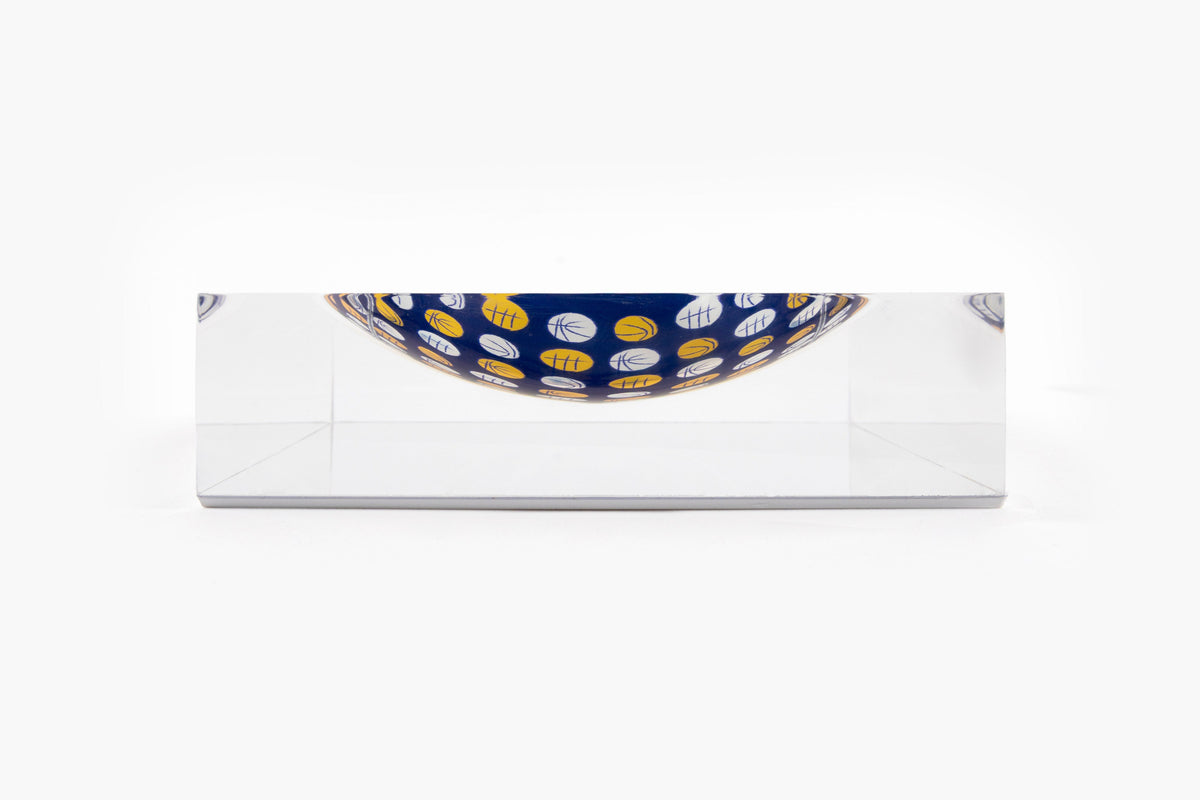 Lucky Hoops candy dish in Midnight Gold by BY ROBYNBLAIR, side view